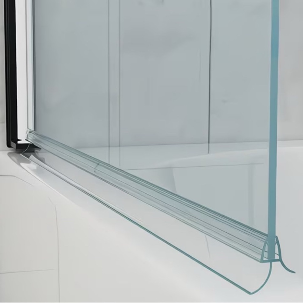 NWT Set of 2 Frameless Shower Door Bottom Seal Sweeps - Clear
